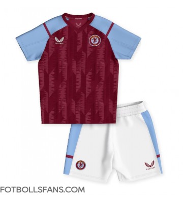 Aston Villa Replika Hemmatröja Barn 2023-24 Kortärmad (+ Korta byxor)